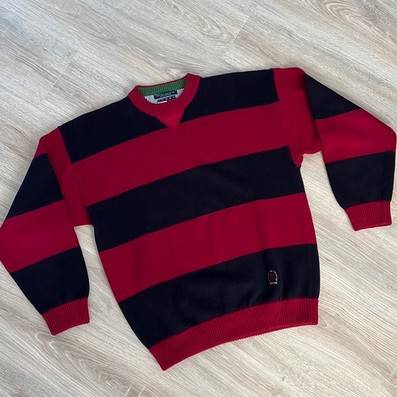 Tommy Hilfiger L Navy and Red 💯 cotton Classic 90s - Picture 4 of 12